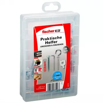 Fischer DuoPower 547212 Conjunto de buchas e parafusos para mudanças, 76 peças
