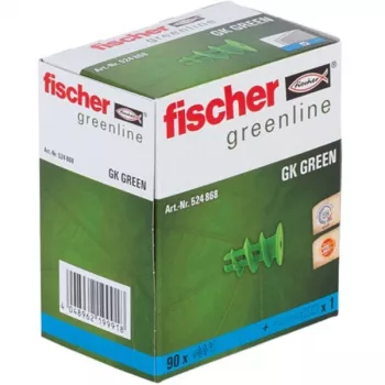 FISCHER GK GREEN bucha autoperfurante para pladur, verde, pack de 90