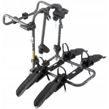 Fischer ProlineEvo porta-bicicletas para engate para 2 bicicletas, 45 kg, compatível com e-bike, dobrável, função de inclinação, 13 pinos