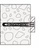 Bucha de fixação de caixilho Fischer SXRL 8x100 T, galvanizada a quente, pack de 50 540115