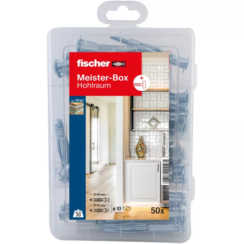 fischer conjunto de fixação universal DUOPOWER kit de 100 peças (50 buchas, 50 parafusos) 558327