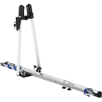 Fischer Xtreme porta-bicicletas de tejadilho para 1 bicicleta – carga 15 kg, braço de alumínio, com fecho, TÜV/GS (18093)