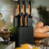 Fiskars Functional Form Conjunto de bloco de facas de 6 peças com 5 facas