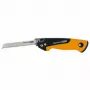 Serra dobrável compacta Fiskars Pro, lâmina 160 mm, duas lâminas, punho SoftGrip, bloqueio de segurança