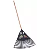 Ancinho para folhas Fiskars Solid, cabeça de polipropileno de 52 cm de largura, cabo de alumínio de 175 cm, 25 dentes flexíveis, preto/laranja