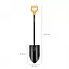 Pá Fiskars Solid+ XL com lâmina afiada e cabo em D de aço, lâmina de aço borst, 1250 mm