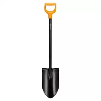 Pá Fiskars Solid+ XL com lâmina afiada e cabo em D de aço, lâmina de aço borst, 1250 mm