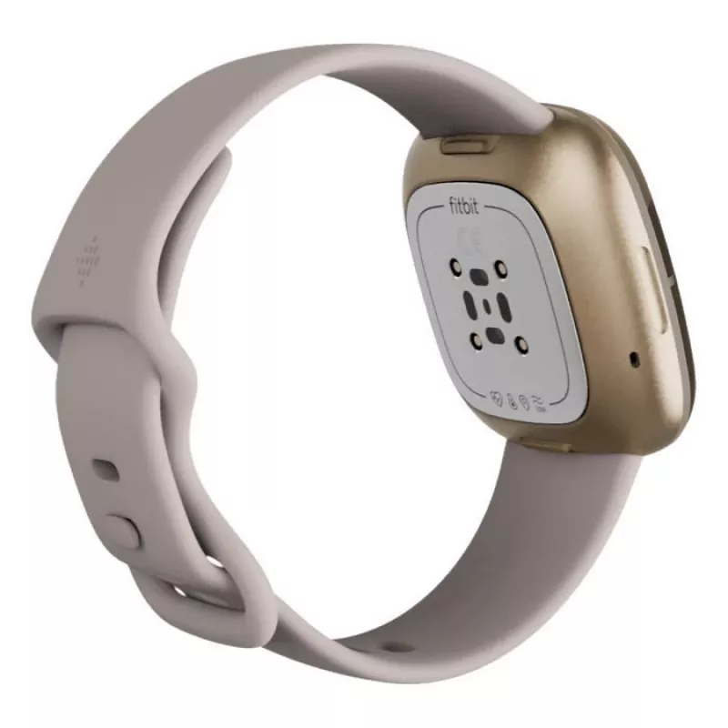 Fitbit Sense Lunar Soft Gold aço inoxidável branco