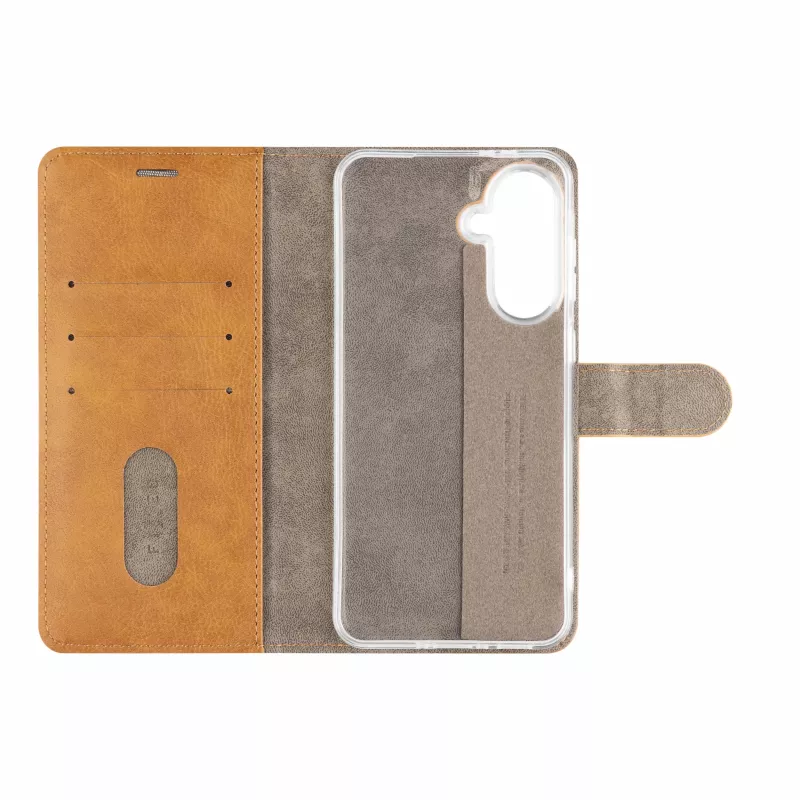 Fixed Opus Book Case para Samsung Galaxy A37 5G, pele sintética, castanho