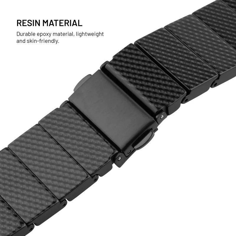 FIXED Resin Strap pro para Apple Watch 44/45/46/49, Carbon Black