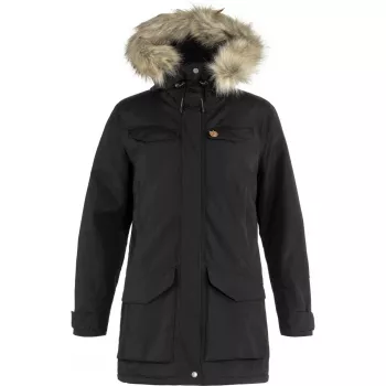 Parka Fjällräven Nuuk mulher - preto - tamanho M