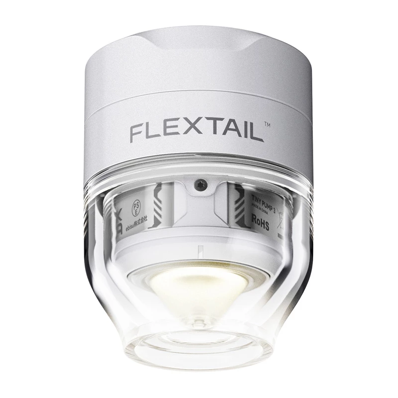 FLEXTAIL Tiny Pump 3X Bomba elétrica portátil, lanterna LED, USB-C, branco