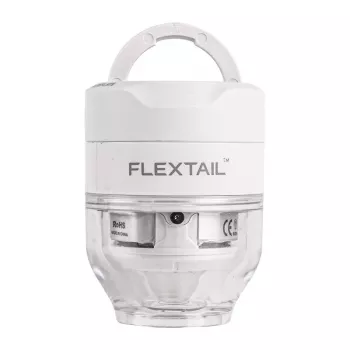 FLEXTAIL Tiny Pump 3X Bomba elétrica portátil, lanterna LED, USB-C, branco