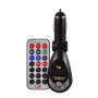 FM-Transmitter CMP05 com controlo remoto, entrada USB, MicroUSB, entrada para cartões SD/TF, 87,5-108 MHz, 12V/24V, preto