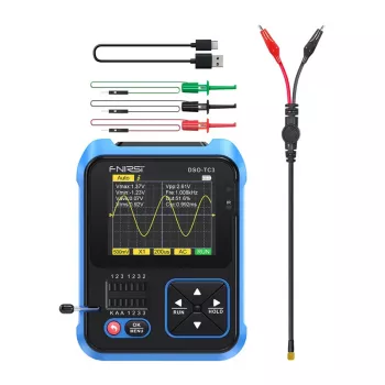 Osciloscópio digital portátil FNIRSI DSO-TC3 testador de transístores gerador de sinal 3-em-1