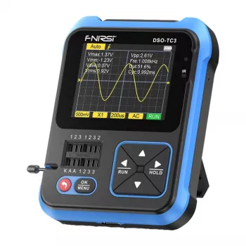 Osciloscópio digital portátil FNIRSI DSO-TC3 testador de transístores gerador de sinal 3-em-1