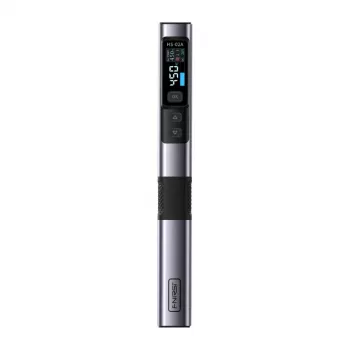 FNIRSI HS-02A Ferro de soldar inteligente 100 W com USB-C PD, ecrã OLED, aquecimento rápido