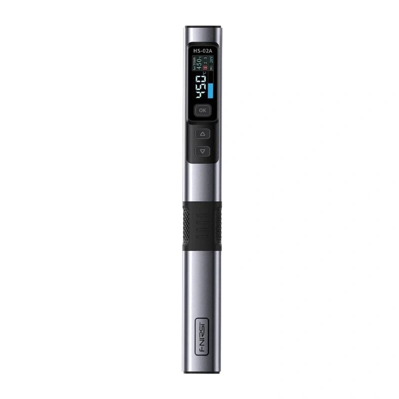 FNIRSI HS-02A Ferro de soldar USB-C 100W com ecrã OLED