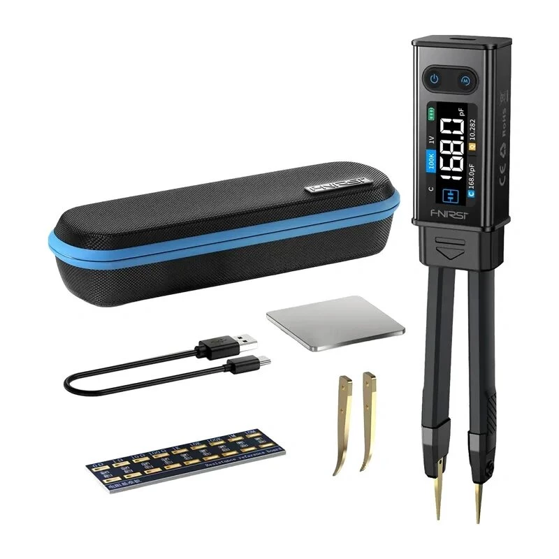 FNIRSI LCR-ST2 Medidor LCR de Alta Precisão | Frequência de Teste 100kHz, Ecrã TFT de 2,8 polegadas, USB-C