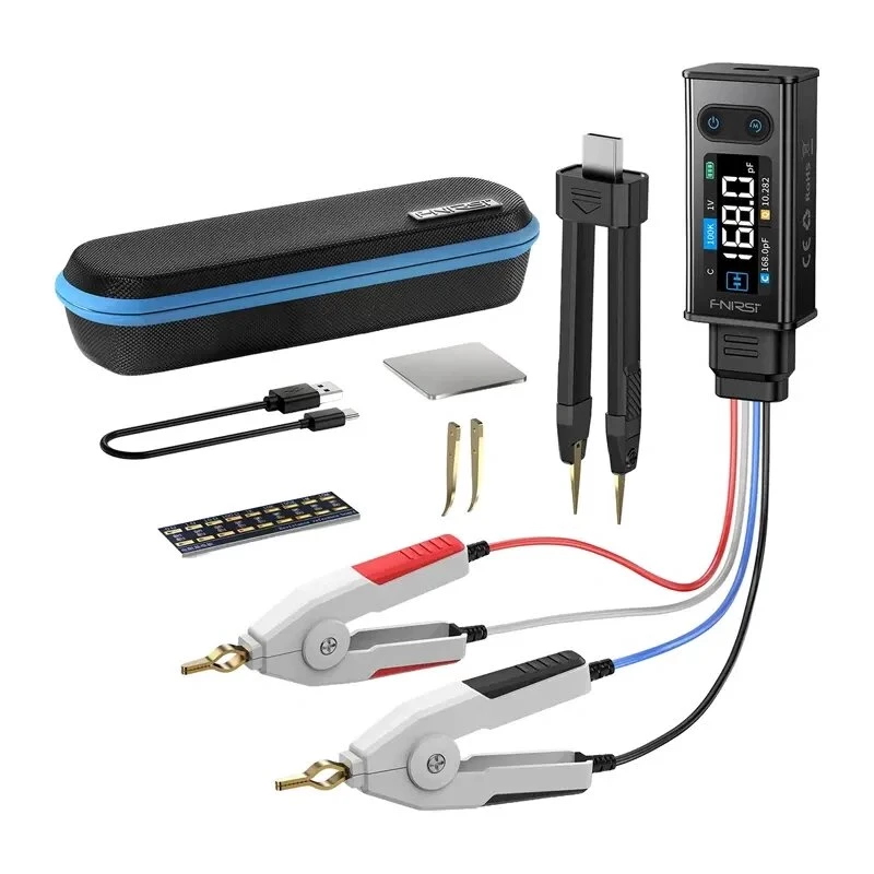 Testador LCR FNIRSI LCR-ST2 Plus – TFT 2,8 polegadas, 100Hz-100kHz, L/C/R/ESR/D/Q, recarregável