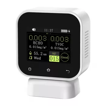 Monitor de qualidade do ar interior 4-em-1 FNIRSI SFD-02 detetor de formaldeído com ecrã tátil