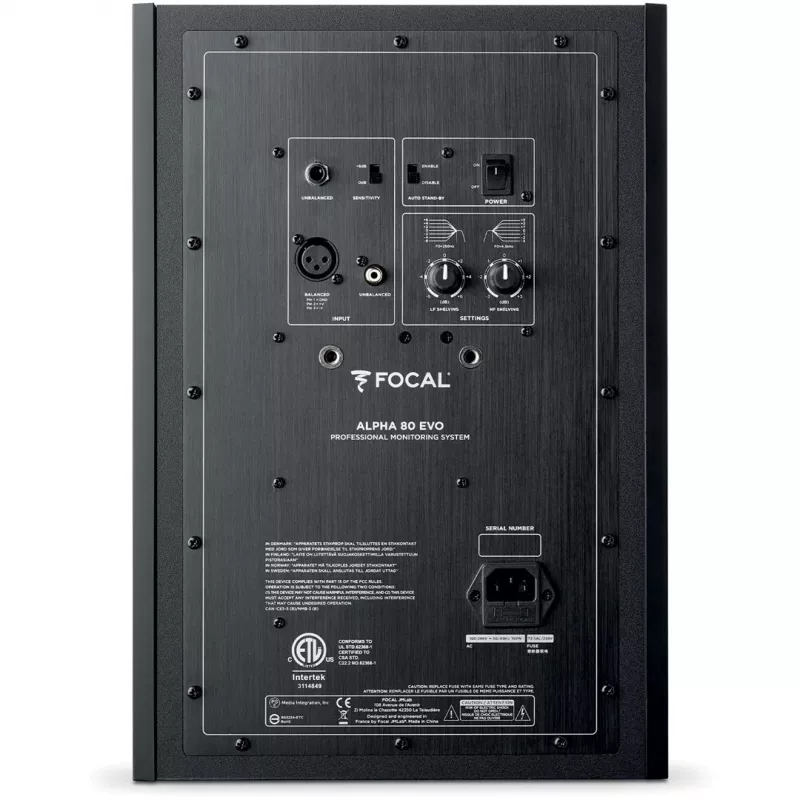 Monitor de estúdio ativo de 2 vias Focal Alpha Evo 80 (unidade única)