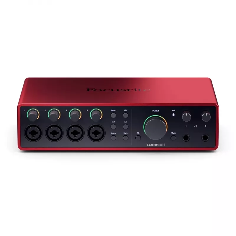 Focusrite Scarlett 18i16 4.ª Geração Interface de Áudio USB-C