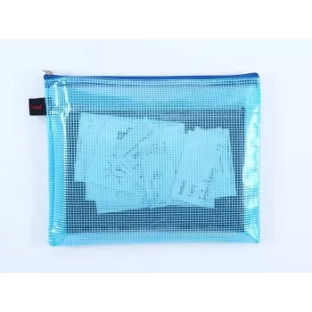 FOLDERSYS 10 sacos com fecho A5 PVC transparente
