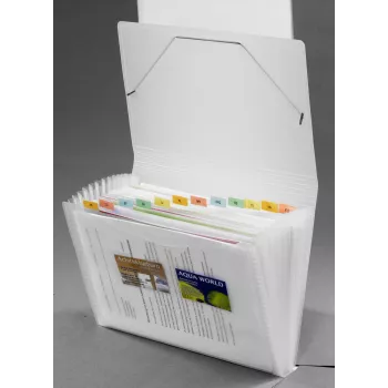 FolderSys pasta de arquivo com 12 compartimentos transparente