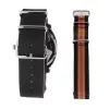 Folli Follie Donatella Relógio Homem WT14T0015DG 40mm Caixa em Aço Inoxidável Pulseira de Pele Preta Quarzo Analógico