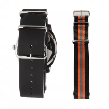 Folli Follie Donatella Relógio Homem WT14T0015DG 40mm Caixa em Aço Inoxidável Pulseira de Pele Preta Quarzo Analógico