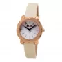 Relógio de quartzo de mulher FOLLI FOLLIE Donatella WF14B002SPS 35mm ouro rosa aço inoxidável couro rosa
