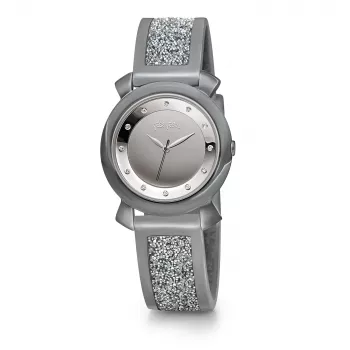 Folli Follie Donatella Relógio de quartzo de mulher WF15T013ZS 28 mm Prateado aço inoxidável