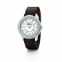 Relógio de quartzo de mulher Folli Follie Donatella WF5T003ZTW 30mm rosa-ouro aço inoxidável pele branca