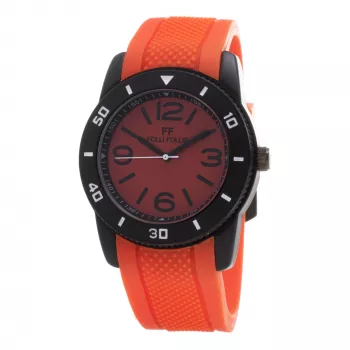 Folli Follie Donatella relógio de quartzo para senhora WT13K002ZPR 38mm caixa de aço inoxidável cor de ouro rosa bracelete de couro rosa