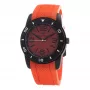 Folli Follie Donatella relógio de quartzo para senhora WT13K002ZPR 38mm caixa de aço inoxidável cor de ouro rosa bracelete de couro rosa