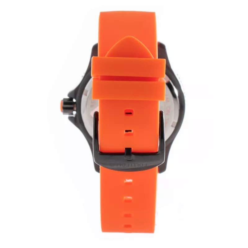 Relógio de homem Folli Follie Dynamic quartzo analógico 40 mm caixa de aço inoxidável mostrador preto pulseira de pele