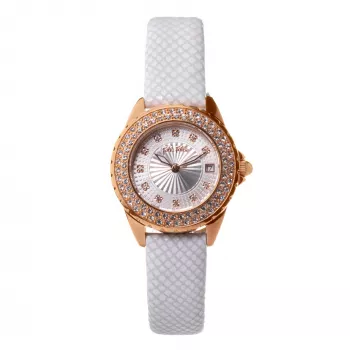 Relógio de mulher Folli Follie Heart4Heart quartzo analógico WF1B006ST 33mm aço inoxidável prateado