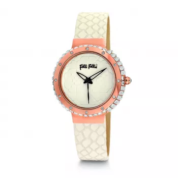 Folli Follie Heart4Heart Relógio de mulher de quartzo WF13B012SPI 35mm Ouro rosa
