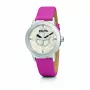 Relógio de mulher Folli Follie Heart4Heart WF13T040SPW 32mm ouro rosa aço inoxidável e pele branca