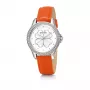 Folli Follie Santorini Flower relógio de quartzo para senhora WF15A031SPW 35mm bracelete de couro branca