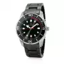 FOLLI FOLLIE Relógio unissexo WF18T031BDK 36,5mm aço inoxidável quartzo analógico mostrador preto bracelete de pele