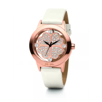 Relógio Folli Follie mulher WF0R057SS 35mm aço inoxidável prateado mostrador branco quartzo