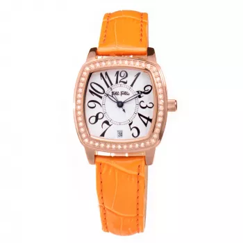 Relógio FOLLI FOLLIE para mulher WF14B020SDS 34mm prateado aço inoxidável