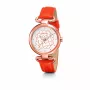 Relógio de mulher Folli Follie WF15R030SPW (32mm) aço inoxidável ouro rosa couro branco