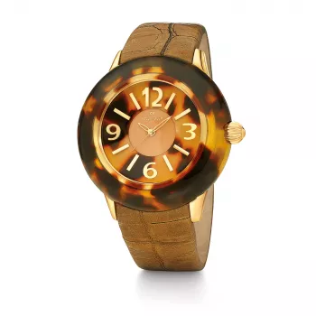 Relógio de mulher Folli Follie WF8G034SSB 45 mm ouro rosa aço inoxidável