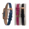 Folli Follie WF13B064SPWA relógio analógico de quartzo para senhora - bracelete de couro branca, caixa de ouro rosa de 34mm