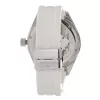 Relógio FOLLI FOLLIE para mulher WF0T027ZDP 45mm aço inoxidável quartzo mostrador branco pele preta