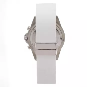 Folli Follie relógio analógico de quartzo de mulher Dynasty WF8T031ZEW 45mm pele branca