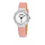 Relógio FOLLI FOLLIE para mulher WF13A032SPR 28mm quartzo analógico aço inoxidável pele rosa